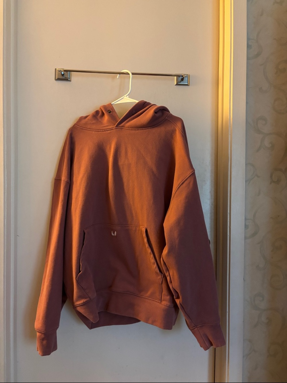 ASRV Men's Hooded Sweatshirt in Rust Brown